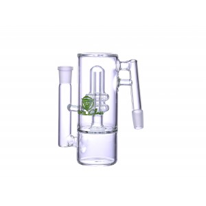 14mm Chill Glass 45 Angle Double Ring Perc Ash Catcher [JLG-57]